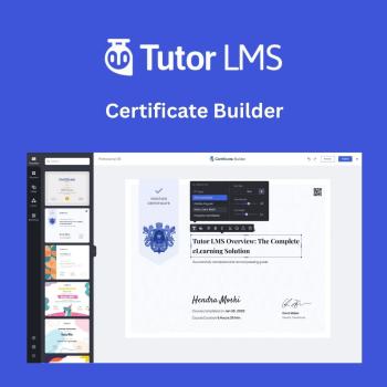Tutor LMS Pro Certificate Builder